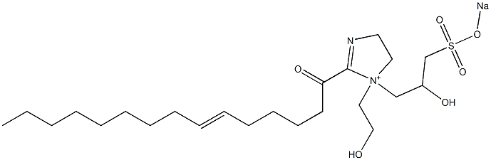 1-(2-Hydroxyethyl)-1-[2-hydroxy-3-(sodiooxysulfonyl)propyl]-2-(6-pentadecenoyl)-2-imidazoline-1-ium Struktur