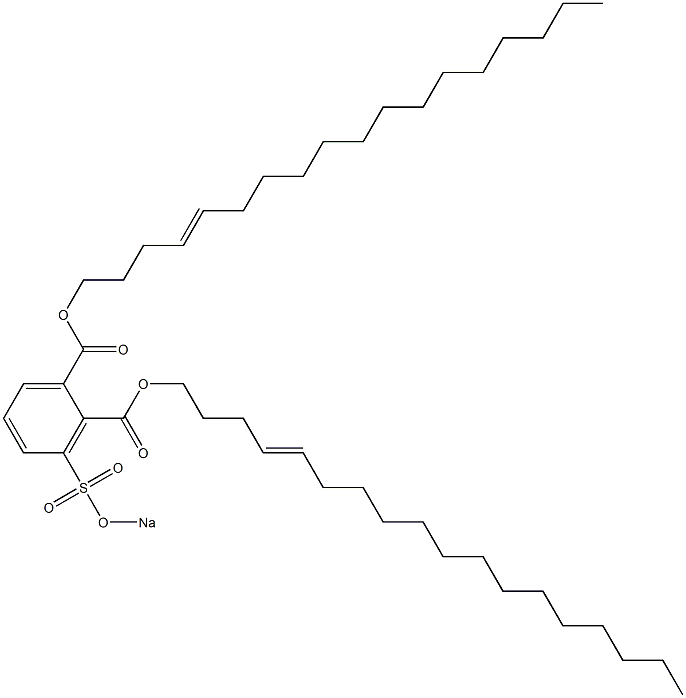 3-(Sodiosulfo)phthalic acid di(4-octadecenyl) ester Struktur