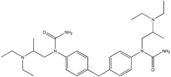 1,1'-Methylenebis(4,1-phenylene)bis[1-[2-(diethylamino)propyl]urea] Struktur