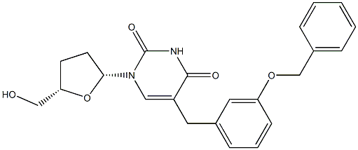 5-[3-(Benzyloxy)benzyl]-2',3'-dideoxyuridine Struktur