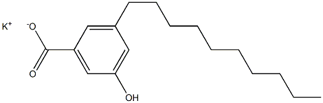 3-Decyl-5-hydroxybenzoic acid potassium salt Struktur