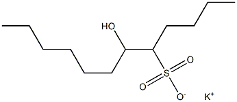 6-Hydroxydodecane-5-sulfonic acid potassium salt Struktur