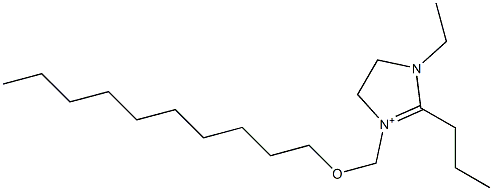 1-Ethyl-2-propyl-3-[(decyloxy)methyl]-4,5-dihydro-1H-imidazol-3-ium Struktur