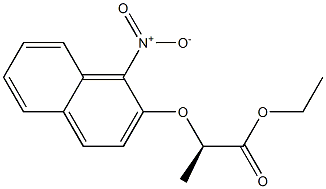 [R,(-)]-2-[(1-Nitro-2-naphtyl)oxy]propionic acid ethyl ester Struktur