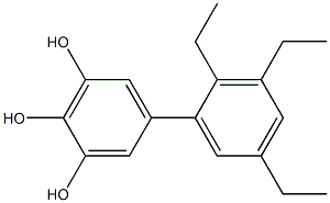 5-(2,3,5-Triethylphenyl)benzene-1,2,3-triol Struktur