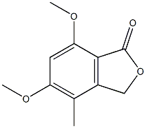 4-Methyl-5,7-dimethoxy-1,3-dihydroisobenzofuran-1-one Struktur