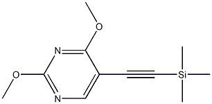 2,4-Dimethoxy-5-[(trimethylsilyl)ethynyl]pyrimidine Struktur