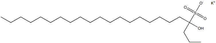 4-Hydroxytricosane-4-sulfonic acid potassium salt Struktur