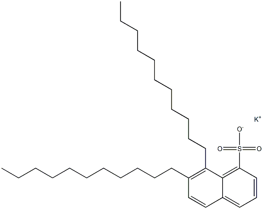 7,8-Diundecyl-1-naphthalenesulfonic acid potassium salt Struktur