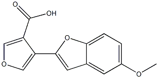 4-(5-Methoxybenzofuran-2-yl)furan-3-carboxylic acid Struktur