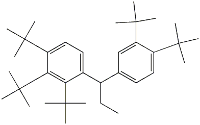 1-(2,3,4-Tri-tert-butylphenyl)-1-(3,4-di-tert-butylphenyl)propane Struktur