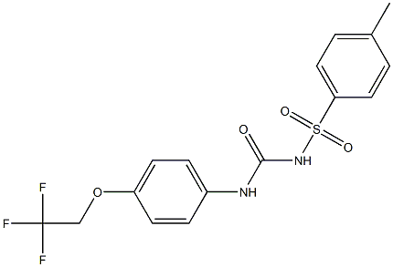 1-[4-(2,2,2-Trifluoroethoxy)phenyl]-3-(4-methylphenylsulfonyl)urea Struktur