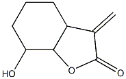 7-Hydroxyoctahydro-3-methylenebenzofuran-2-one Struktur