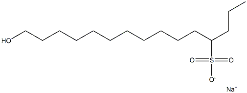 15-Hydroxypentadecane-4-sulfonic acid sodium salt Struktur