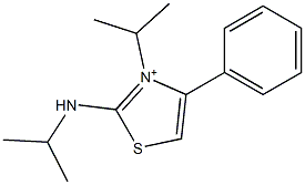 3-(1-Methylethyl)-2-[(1-methylethyl)amino]-4-phenylthiazol-3-ium Struktur