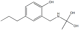 2-[(1,1-Dihydroxyethyl)aminomethyl]-4-propylphenol Struktur