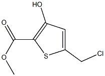 3-Hydroxy-5-chloromethylthiophene-2-carboxylic acid methyl ester Struktur