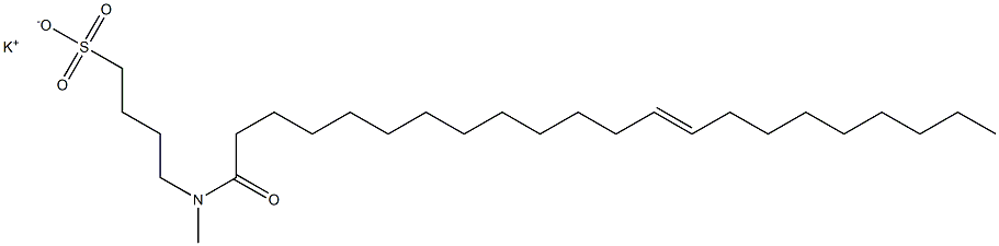 4-[N-[(E)-1-Oxo-13-docosen-1-yl]-N-methylamino]-1-butanesulfonic acid potassium salt Struktur