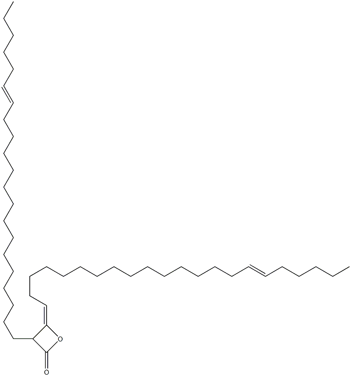 3-(15-Henicosenyl)-4-(16-docosen-1-ylidene)oxetan-2-one Struktur