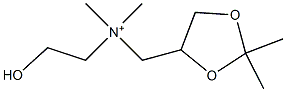 N-(2-Hydroxyethyl)-N,N-dimethyl(2,2-dimethyl-1,3-dioxolan-4-yl)methanaminium Struktur