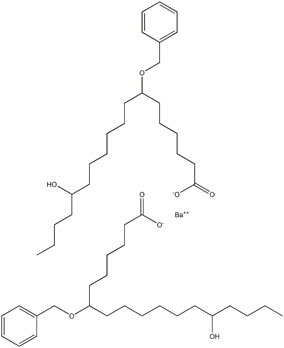 Bis(7-benzyloxy-14-hydroxystearic acid)barium salt Struktur