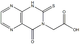 1,2,3,4-Tetrahydro-4-oxo-2-thioxopteridine-3-acetic acid Struktur