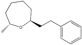 (2R,7S)-2-Methyl-7-(2-phenylethyl)oxepane Struktur