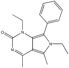 1,6-Diethyl-4,5-dimethyl-7-phenyl-6H-pyrrolo[3,4-d]pyrimidin-2(1H)-one Struktur