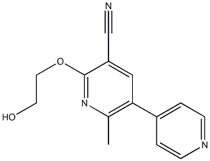 2-(2-Hydroxyethoxy)-5-(4-pyridinyl)-6-methylpyridine-3-carbonitrile Struktur