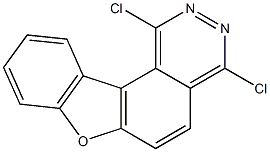 1,4-Dichloro-2,3-diaza-7-oxa-7H-benzo[c]fluorene Struktur