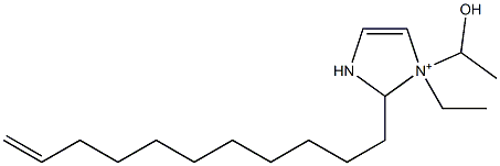 1-Ethyl-1-(1-hydroxyethyl)-2-(10-undecenyl)-4-imidazoline-1-ium Struktur