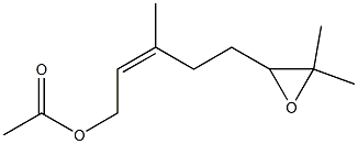 2-[(3Z)-3-Methyl-5-acetoxy-3-pentenyl]-3,3-dimethyloxirane Struktur