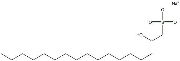 2-Hydroxy-1-heptadecanesulfonic acid sodium salt Struktur