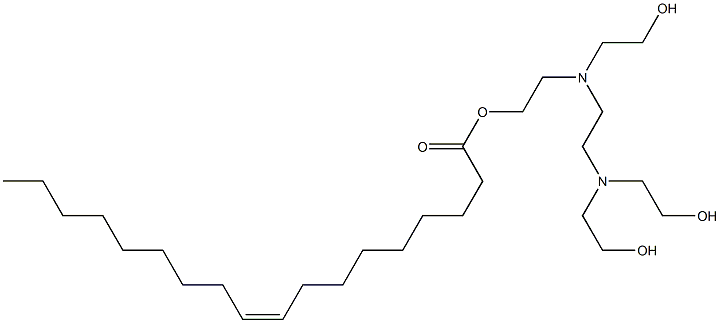 (Z)-9-Octadecenoic acid 2-[[2-[bis(2-hydroxyethyl)amino]ethyl](2-hydroxyethyl)amino]ethyl ester Struktur