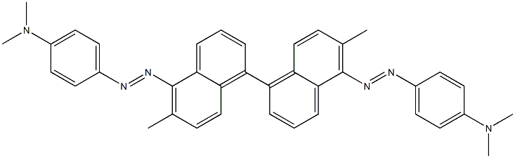 4,4'-Bis(4-dimethylaminophenylazo)-3,3'-dimethyl-8,8'-binaphthalene Struktur