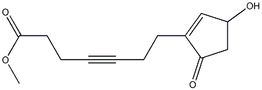 7-(3-Hydroxy-5-oxo-1-cyclopenten-1-yl)-4-heptynoic acid methyl ester Struktur