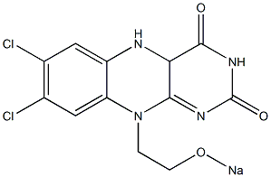 4a,5-Dihydro-7,8-dichloro-10-(2-sodiooxyethyl)benzo[g]pteridine-2,4(3H,10H)-dione Struktur