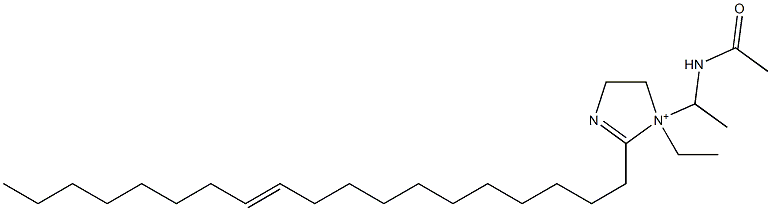 1-[1-(Acetylamino)ethyl]-1-ethyl-2-(11-nonadecenyl)-2-imidazoline-1-ium Struktur