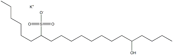 16-Hydroxyicosane-7-sulfonic acid potassium salt Struktur