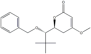 (6S)-6-[(S)-1-Benzyloxy-2,2-dimethylpropyl]-5,6-dihydro-4-methoxy-2H-pyran-2-one Struktur