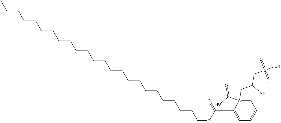 Phthalic acid 1-tetracosyl 2-(2-sodiosulfopropyl) ester Struktur