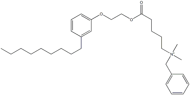 N,N-Dimethyl-N-benzyl-N-[4-[[2-(3-nonylphenyloxy)ethyl]oxycarbonyl]butyl]aminium Struktur