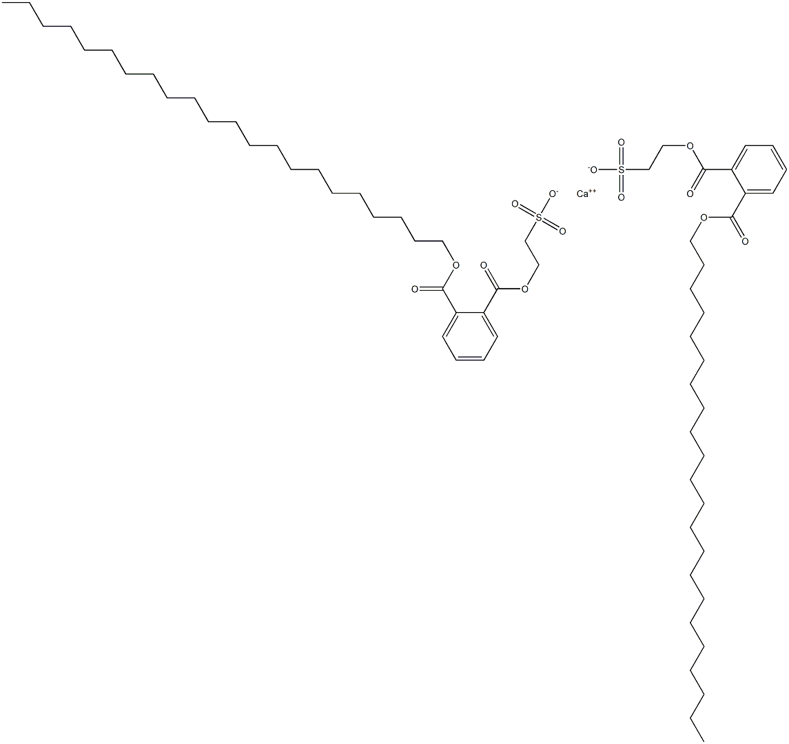 Bis[2-[(2-docosyloxycarbonylphenyl)carbonyloxy]ethanesulfonic acid]calcium salt Struktur