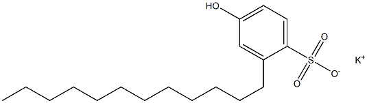 4-Hydroxy-2-dodecylbenzenesulfonic acid potassium salt Struktur