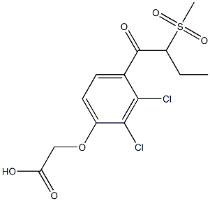 [2,3-Dichloro-4-[2-(methylsulfonyl)butyryl]phenoxy]acetic acid Struktur