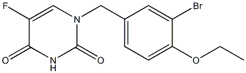 1-(3-Bromo-4-ethoxybenzyl)-5-fluorouracil Struktur