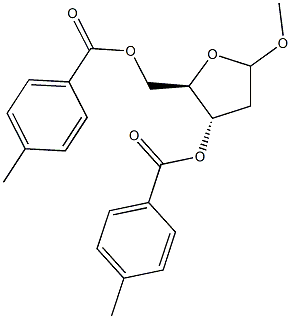 1-O-Methyl-3-O,5-O-di-p-toluoyl-2-deoxy-D-ribofuranose Struktur