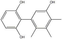 4',5',6'-Trimethyl-1,1'-biphenyl-2,3',6-triol Struktur