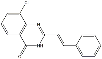 2-[(E)-2-Phenylethenyl]-8-chloroquinazolin-4(3H)-one Struktur