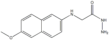 [(6-Methoxy-2-naphtyl)amino]acetic acid hydrazide Struktur